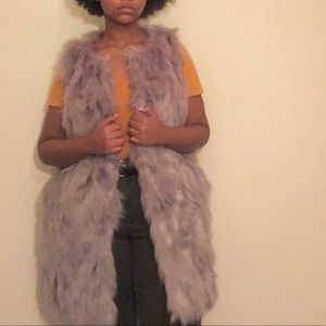 Faux Fur Grey Vest